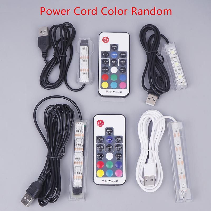 Аксессуар для рыбок, микро-аквариумный светильник с питанием от USB, пульт дистанционного управления, красочная светодиодная лампа для рыбок, ландшафтный светильник для аквариума с USB-подсветкой