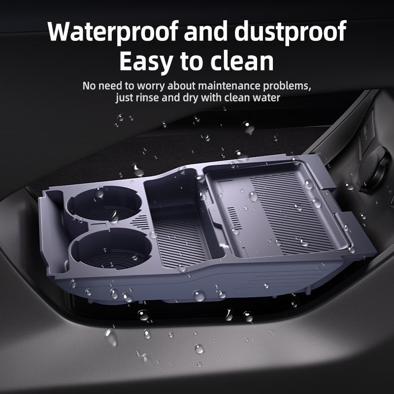 For Geely Atlas 2024 2025 Storage Box Center Armrest Hidden Box Cup Holder Organizer Interior Accessories