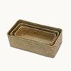 Sundries Storage Basket Straw Storage Three-Piece Basket Straw Collection Non-Rattan Wicker