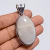 Красивый Высококачественный 100% Натуральный Белый Лунный Камень Овальной Формы Винтажный Стиль Украшения Ручной Работы Серебряный Кулон 925 пробы 2,1" WSJ-4936