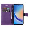 For Samsung Galaxy A35 5G Case Solid Color Leather Mobile Cover Wallet Stand with Strap