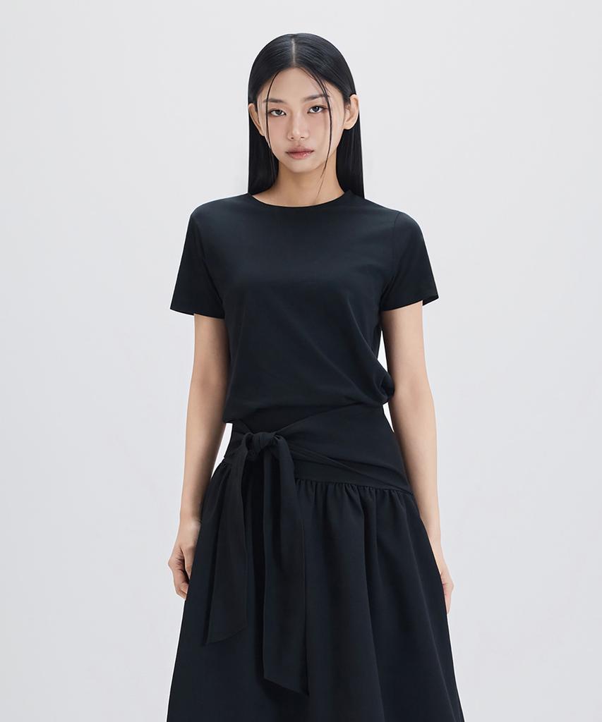 MIXXO Хлопковая футболка с круглым вырезом и коротким рукавом Supima_Miwhwg320A