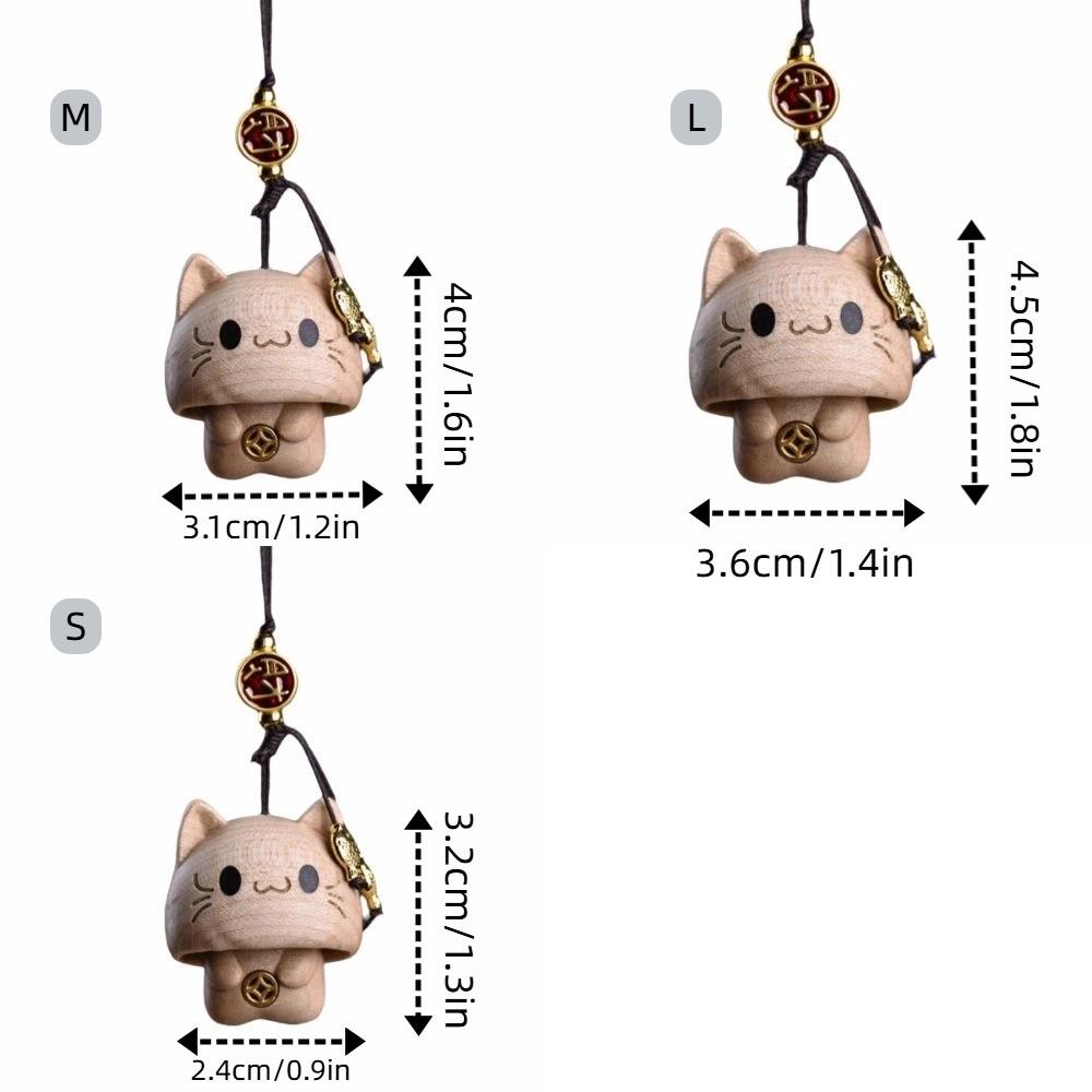Beech Wood Carving Pendant Hand-carved Bag Charm Cartoon Car Hanging Ornament  Gift Idea