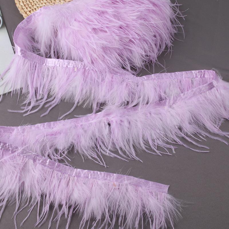Ostrich Fur Turkey Feather Cloth Belt Diy Feather Handicraft Jewelry Clothing Luggage Decoration Material