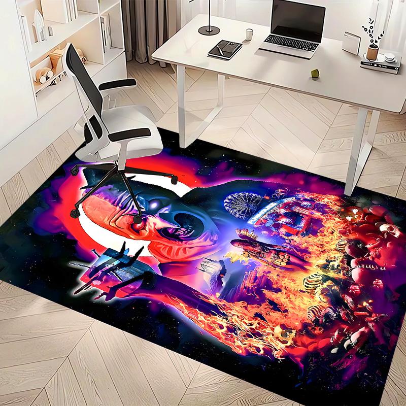 Art the Clown Terrifier Printed Absorbent Washable Carpet, Non-Slip Bathroom Mats, Kitchen Rugs, Yoga Mat,Living Room Entrance, Camping Picnic Rugs