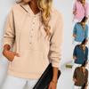 New Women's Casual Hooded Long Sleeve Pocket Multicolor Women's Top Padded Sweatshirt