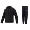 Sports Hoodie And Knit Long Pants Set Men Activewear Black DQ7351-010+DQ7341-010