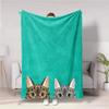 Cute cartoon dog digitalprinted polyester Bedroom velvet flannel soft sofa cover blanket Fleece soft sofa cover blankets