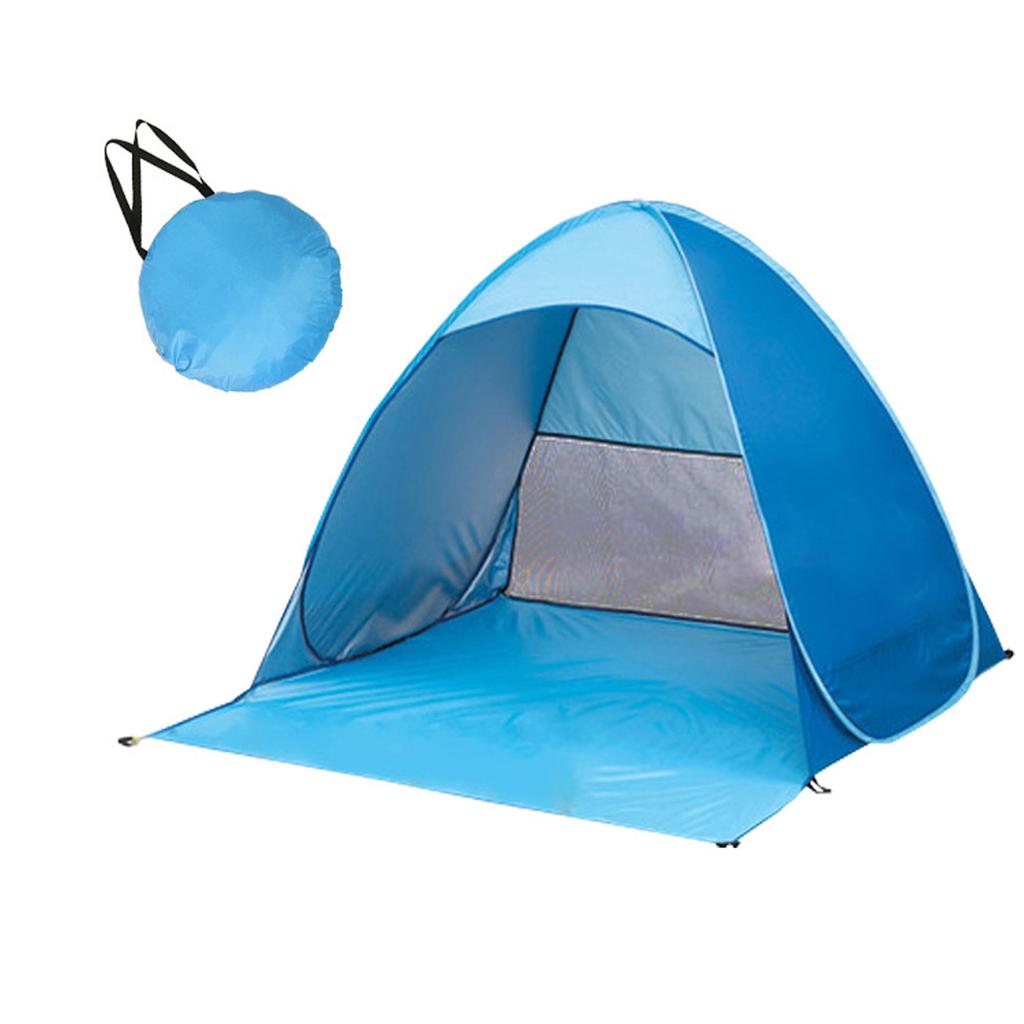 Пляжная палатка с защитой от ультрафиолета, портативный козырек от солнца на 3 человека, автоматическое расширение