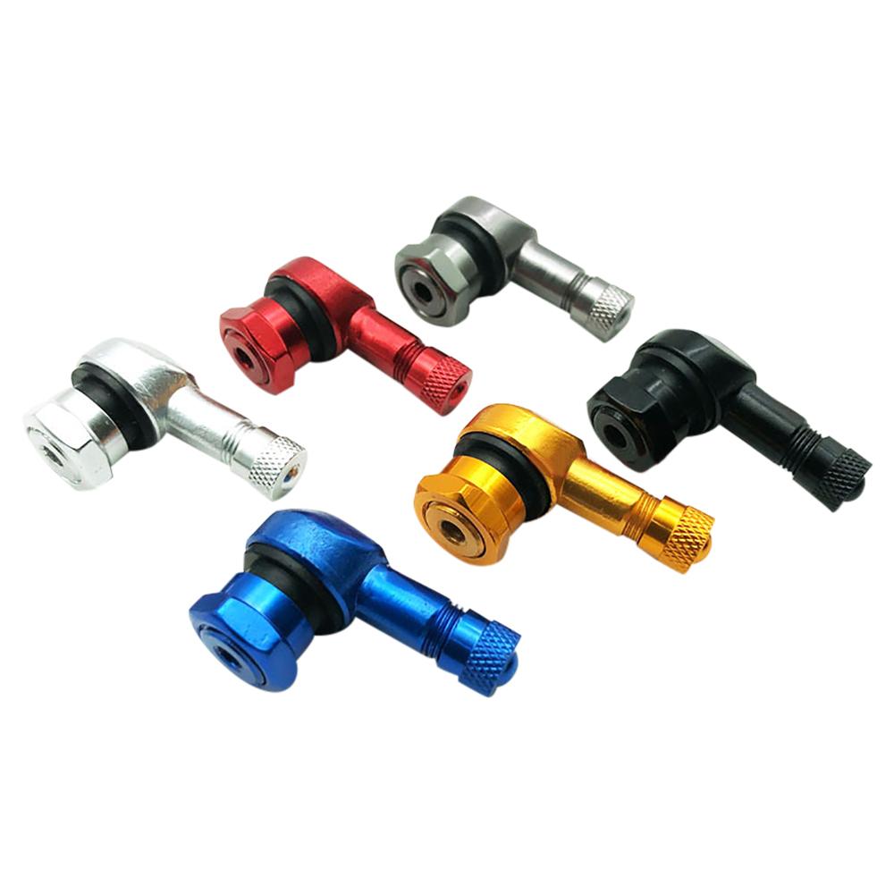 2PCS 90 Degree Angle Motorcycle Rim Tire Wheels Spare Parts Valve Elbow Motorbike Wheel Tire Tubeless Valve Stems Rim Wheel Part