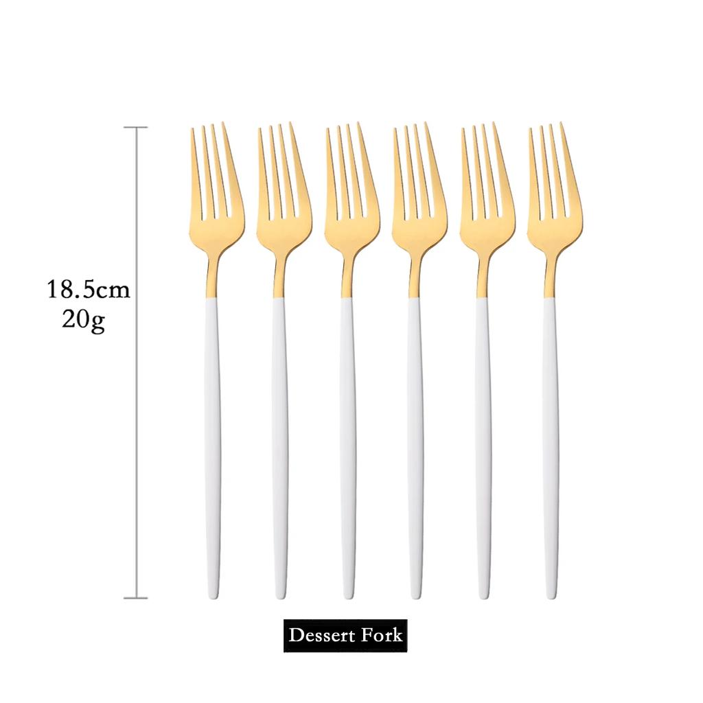 Набор из 6 десертных вилок из зеркальной нержавеющей стали, столовые приборы, черное столовое серебро, кухонные столовые приборы в западном стиле, столовые приборы для ресторана, вилки