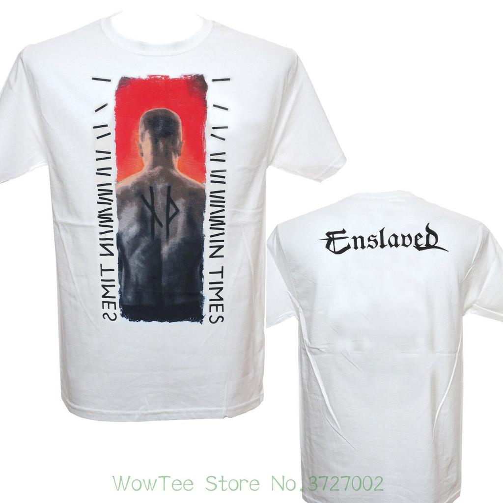 ENSLAVED cd lgo IN TIMES Official WHITE SHIRT LAST MED New OOP vikingligr frost