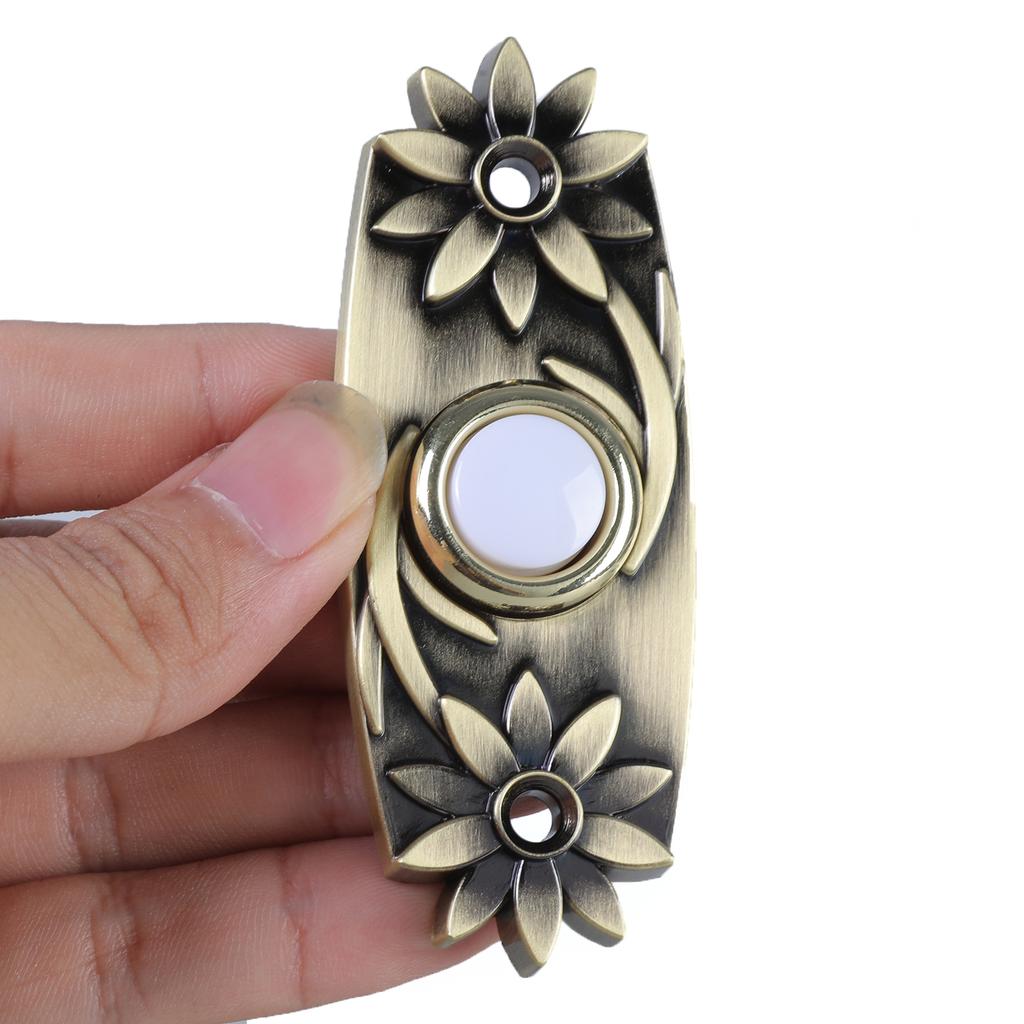 LED Lighted Door Bells Button Brass Hard Wiring Press Button Doorbell Push Button Wall Mounted Doorbell Switches