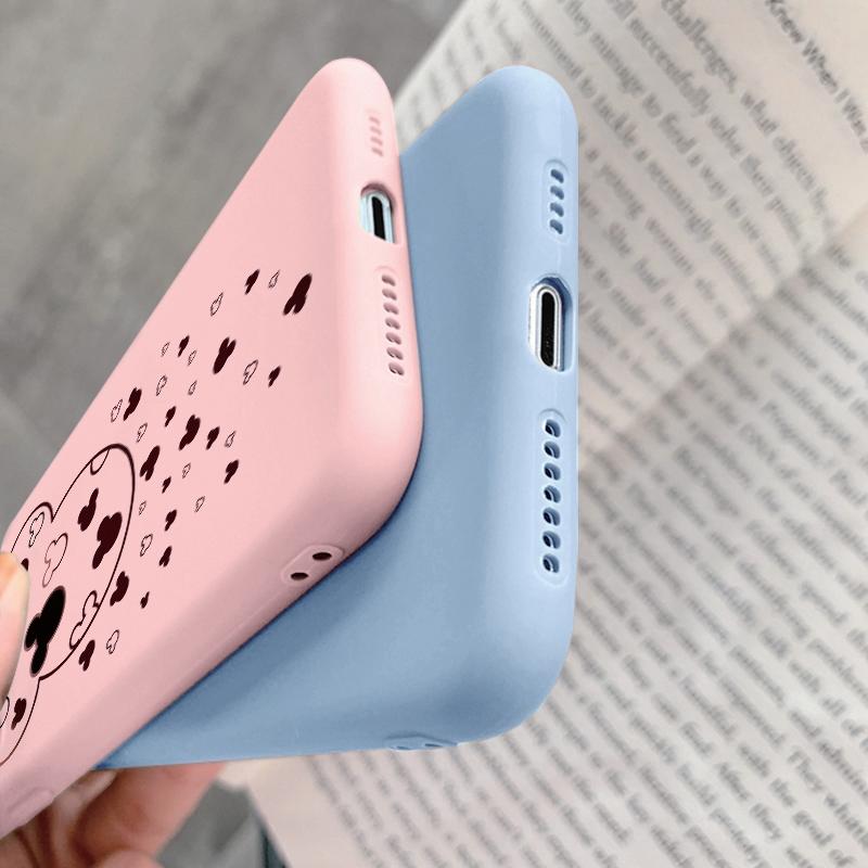 Мягкий силиконовый чехол с рисунком из мультфильма для Samsung A55 M35 S24 Xiaomi Redmi Note 13 Pro iPhone Huawei Honor Realme Camera Защитный противоударный чехол