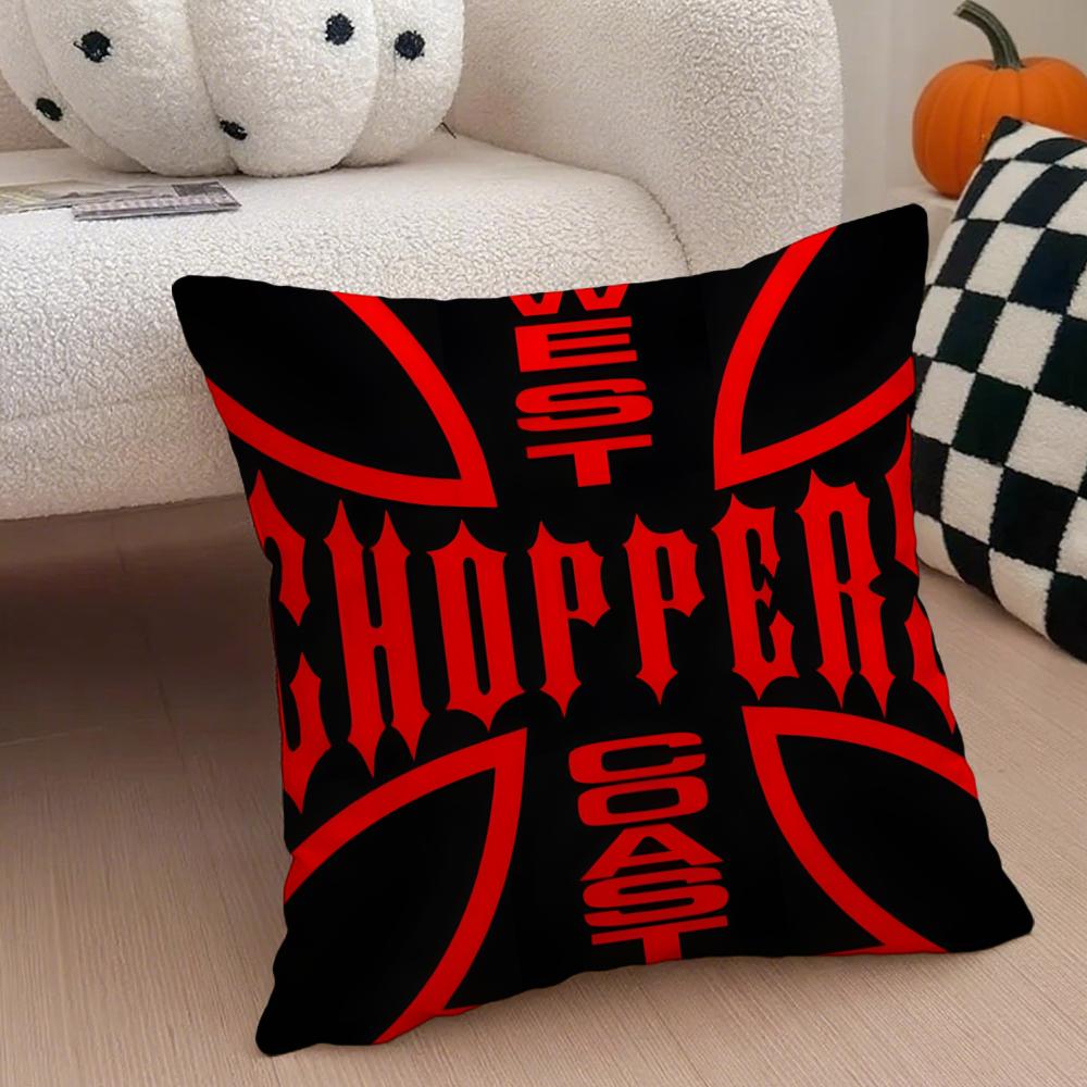 Бренд Biker W-West Coast Choppers Наволочка Чехол для декоративной подушки Скрытая пуговица Прочный полиэстер Подушка на стул