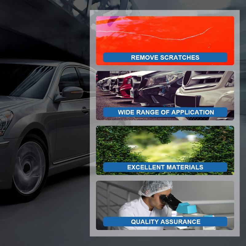 Car Paint Protection 100ml Auto Wax with Repair Paste and Wipe Cloth Anti UV Quick Shine for Car Detailing