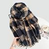 Autumn and Winter Korean Atmosphere Shawl Plaid Warm and Versatile Scarf Japanese Student JK Plaid Scarf for Women