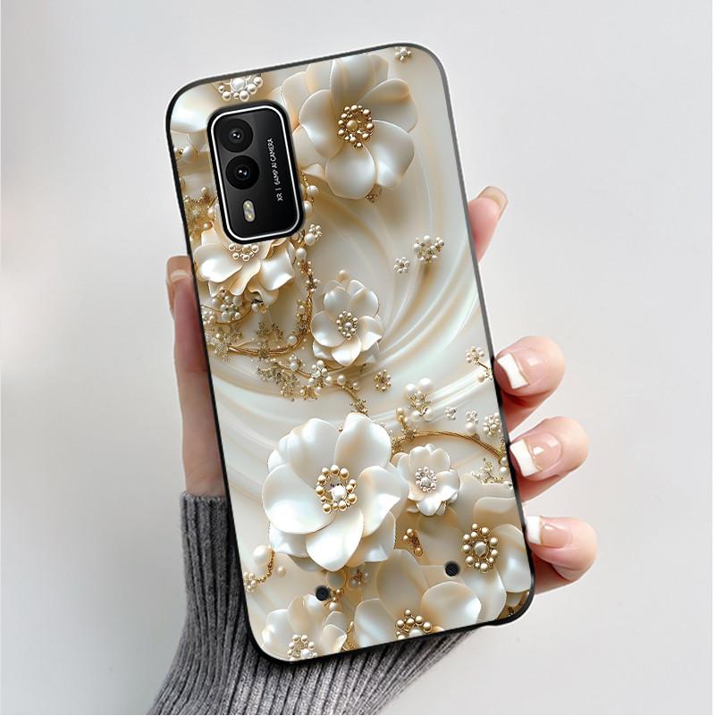 Печатный чехол для телефона Nokia XR21 Coque Capa Мягкий силиконовый черный корпус Чехол Милый Цветок Мультяшный Корпус Fundas