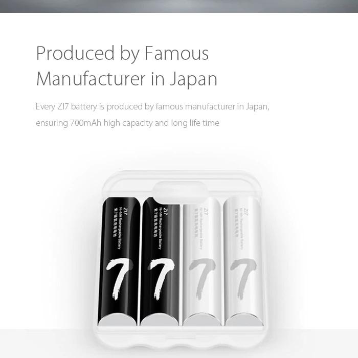 4 шт./лот XIAOMI YOUPIN ZMI ZI7 AAA 700 мАч аккумулятор ZI5 AA 1800 мАч Ni-MH аккумулятор Power Bank аккумулятор