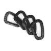 4Pc Carabiner Lightweight Tactical Plastic Buckle Mountain External Key D Buckle
