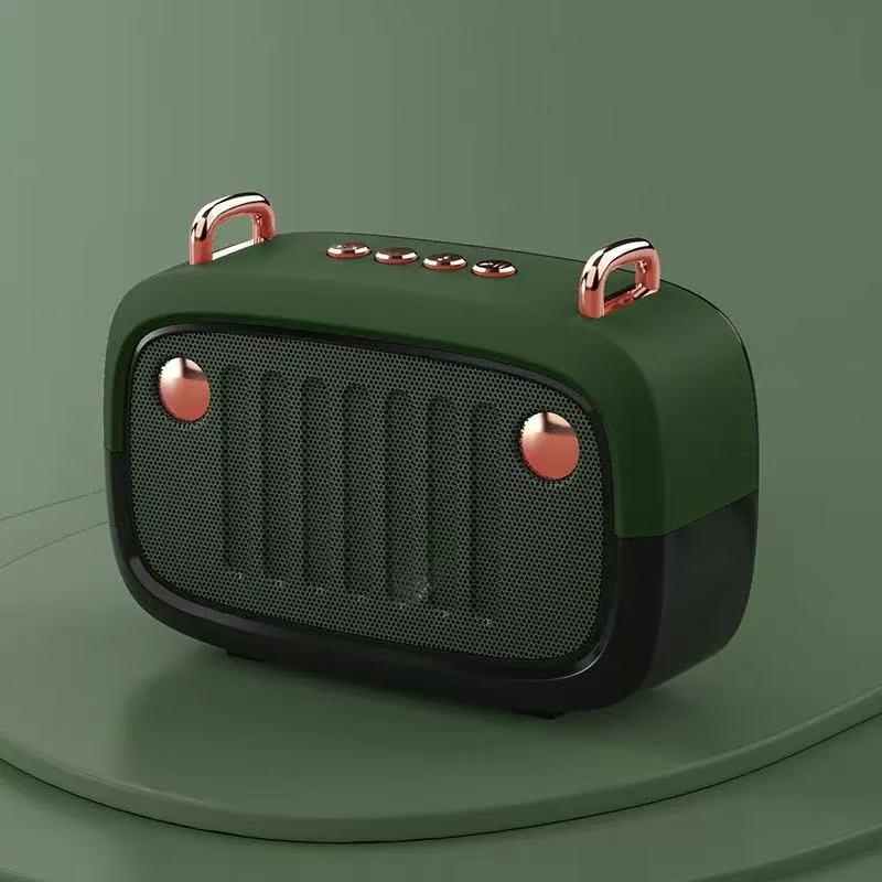 Ретро Bluetooth-динамик: Мощный бас, Hi-Fi звук и высокая громкость для помещений/улицы - Портативный мини