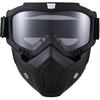 Paintball Mask Anti Fog,Motorcycle Helmet Riding Goggles Glasses with Removable Face Mask,Adjustable Motocross Eyewear