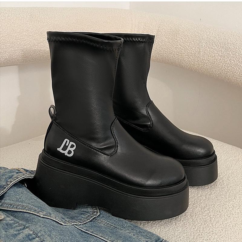 Модные осенне-зимние женские ботфорты до колена, модные, удобные, из мягкой кожи, на платформе и каблуке, длинные ботильоны, трендовые женские сапоги