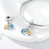 Charms Copper Simple Star And Moon Luminous Pendants Fit Charms Plata Original Bracelet Beads Women Jewellery Making