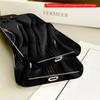 2DFlat Black Gold Wave Abstract Phone Case All inclusive film hard iPhone case, compatible with iPhone 18 Pro Max 17 16 15 14 13 12 11