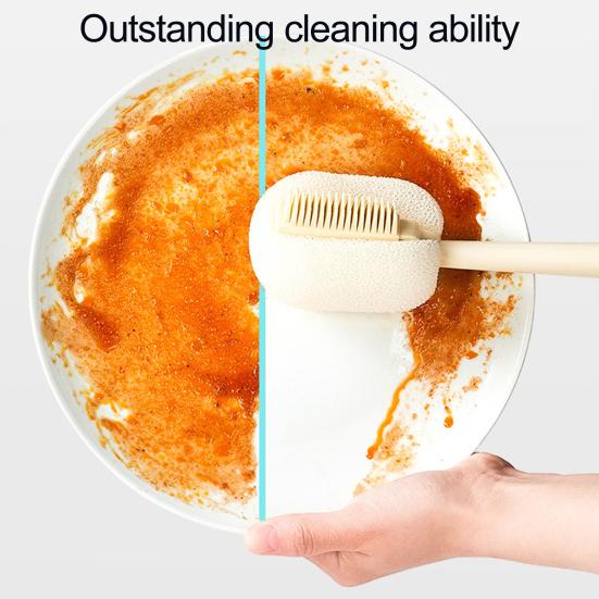 Набор гибких силиконовых щеток для бутылок 360 градусов 5-в-1 Многофункциональный набор для чистки с мягкой жесткой щетиной Портативный очиститель крышек для чашек