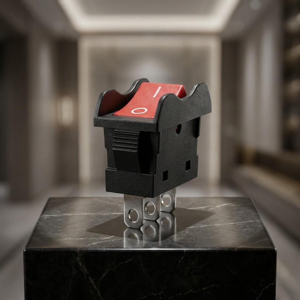 KCD1 Rocker Switch with Anti-Misoperation and Anti-Collision Features, 6A/10A AC.