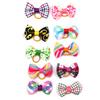 10Pcs Pet Hair Bows Multi-color Dress-up Soft Fashion Pet Puppy Bowknot Hair Band for Holiday