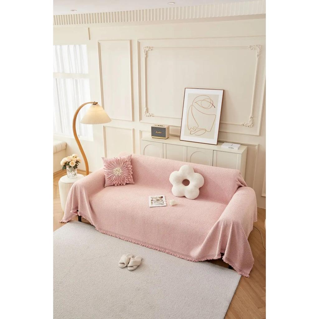 Подушка для дивана, пружинная, против кошачьих царапин, универсальный чехол для дивана, полотенце, кремовое, ветровое, сплошное цветное одеяло для дивана