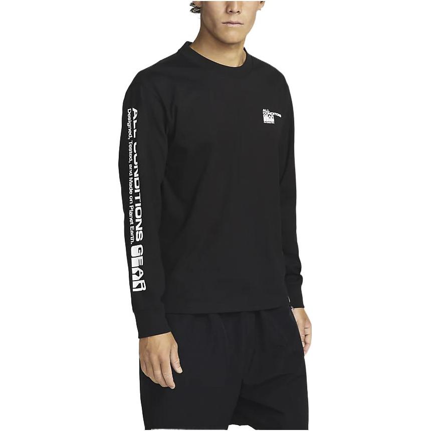 Nike ACG T Shirts Men's Black Crew Neck Moderate Straight Fit DV9662-010