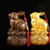 Sha Jin Rabbit Ornament Zodiac Rabbit Saves Money Decoration of living room, wine cabinet, office Resin Craft Gifts