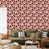 Cow Patches Red Wallpaper, Red Background for Living Room and Bedroom 50x1000