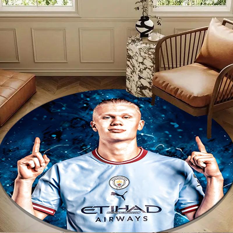 Haaland Round mat, Anti-slip Circle Carpet Chair rug For livingroom,Bedroom, doormat home decor Gift Christmas Gifts