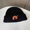 Personalized embroidery kitten knitted hat new ear protector pullover hat women's autumn and winter outdoor cycling warm wool hat