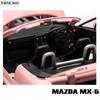 1/32 Mazda Miata MX5 Alloy Scale Car Model Diecast Miniature Car Toy Vehicle Sound and Light Collection Children Toy Gift