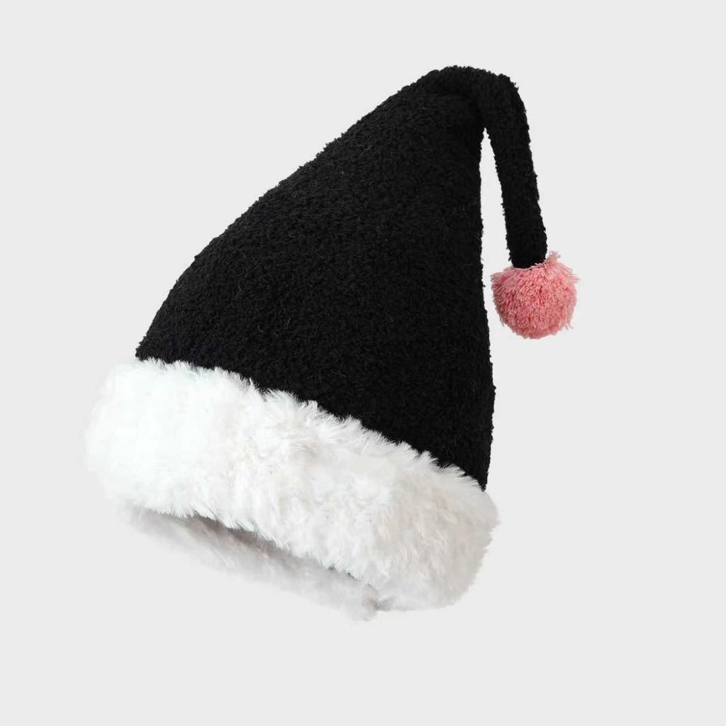 European and American winter warm hat women's Christmas decoration fleece ear protection warm hat bow thickened Christmas hat
