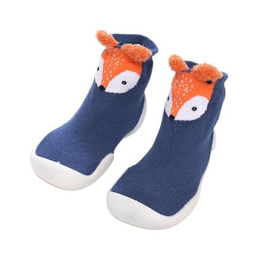 Мягкие Тканевые Нескользящие Детские Носки для Малышей с Мультяшным Дизайном Животных для Домашнего Использования