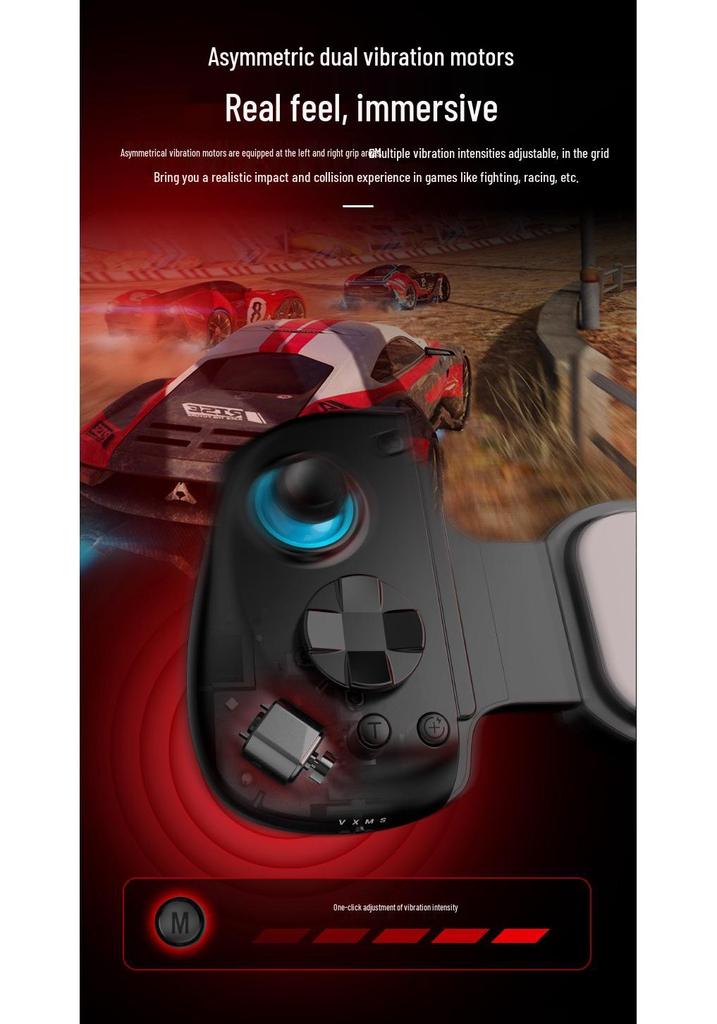 Расширяемый Bluetooth-геймпад D8+ с двойным режимом, триггерами на эффекте Холла и программируемыми задними кнопками для Switch, Android и iOS