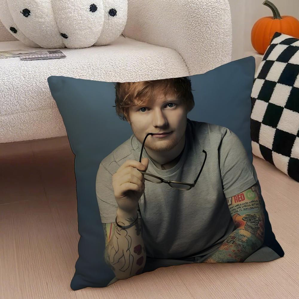 eEd Sheeran Music Idol Cushion Cover Throw Pillow Cover Hidden Button Durable Polyester Chair Cushion