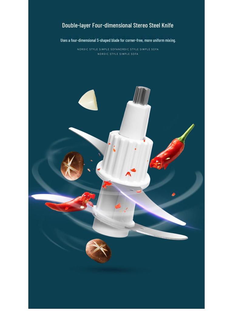 Электрическая мясорубка и кухонный комбайн из нержавеющей стали - Большая емкость для измельчения, фарширования, чесночной пасты и многого другого