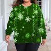 Женский Модный И Повседневный Рождественский Милый Принт Круглый Вырез Длинный Рукав Вязаная Пряжа