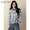 Женский кардиган SEIFINI с жаккардовым вязанием в стиле Fair Isle