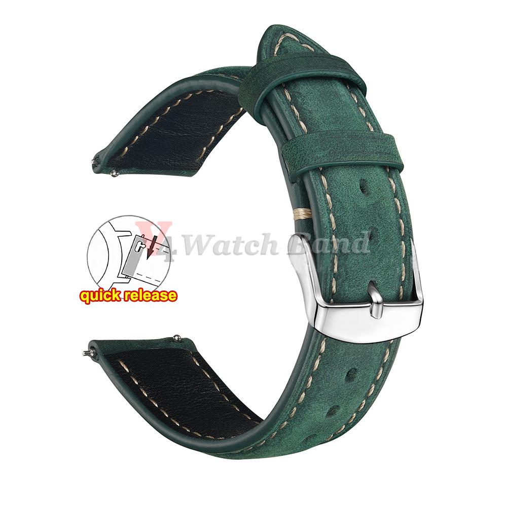 Ремешок из коровьей кожи с прошивкой для Omega 18 мм 20 мм 22 мм для браслета Rolex для Seiko темно-коричневый серый винтажный кожаный ремешок для часов