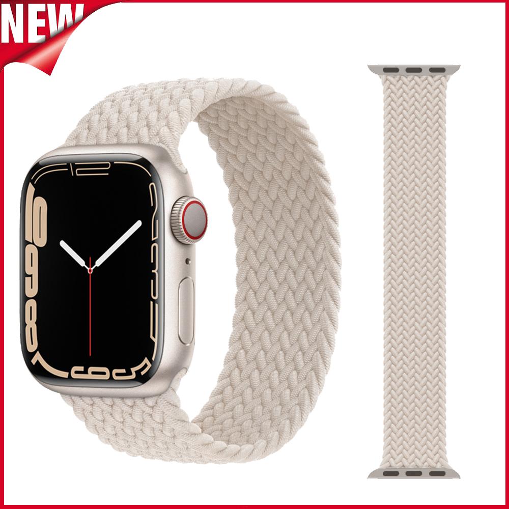 Плетеная петля Solo для Apple Watch Band 44 мм, 40 мм, 45 мм, 41 мм, 49 мм, 42 мм, 38 мм, эластичный браслет IWatch Series 7, 3 SE, 6, 8, ультра-ремешок для ремешка для наручных часов