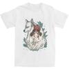 Graphic Novelty Princess Mononokes Hime T-Shirts for Men Women Pure Cotton Kodama Tree Forest Spirit Tees Shirt
