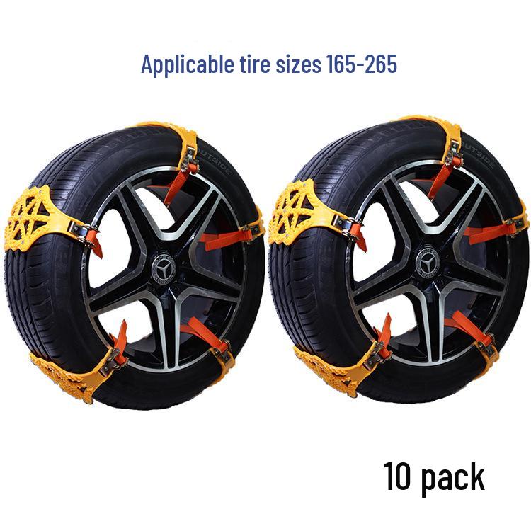 Car Tendon New Thickened TPU Snow Chain: Emergency 5-Stud SUV Tire Anti-Skid Chain, Universal Fit.